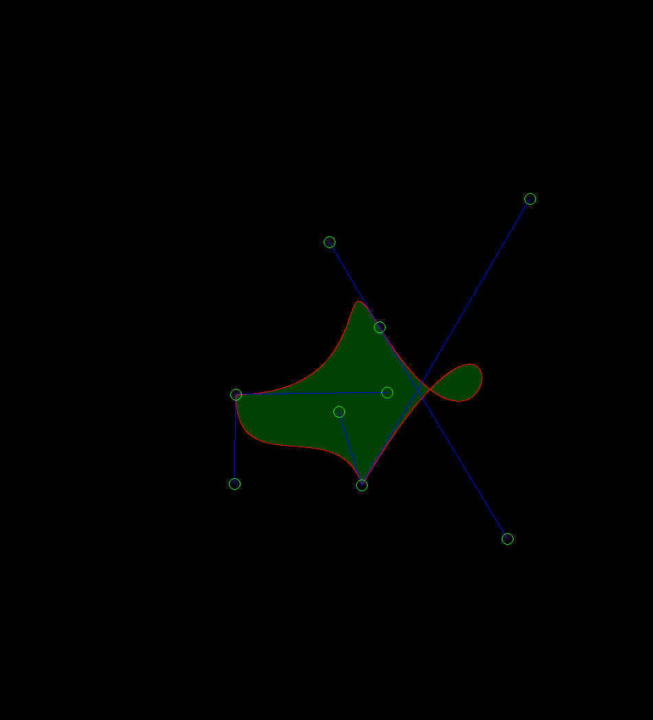 A screenshot of a successfully identified bezier-constructed shape.